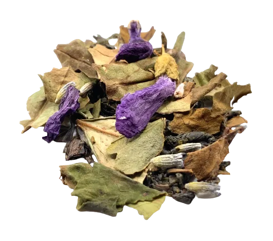 Thé composé l’OR BLEU bio vendu sur Bioteastore vue en gros plan